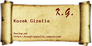 Kozek Gizella névjegykártya