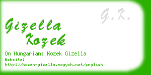 gizella kozek business card
